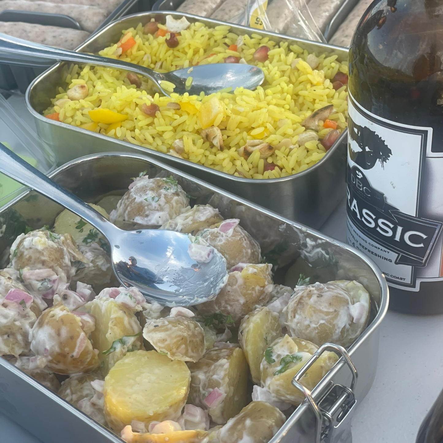 Matboks i rustfritt stål med inndeling – Bento Box 1,2 L