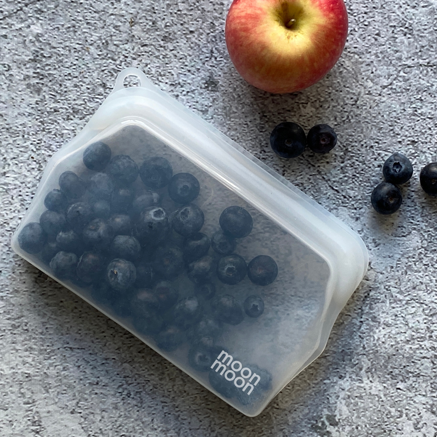 Gjenbrukbare silikonposer til matoppbevaring – 2 pk Small Clear