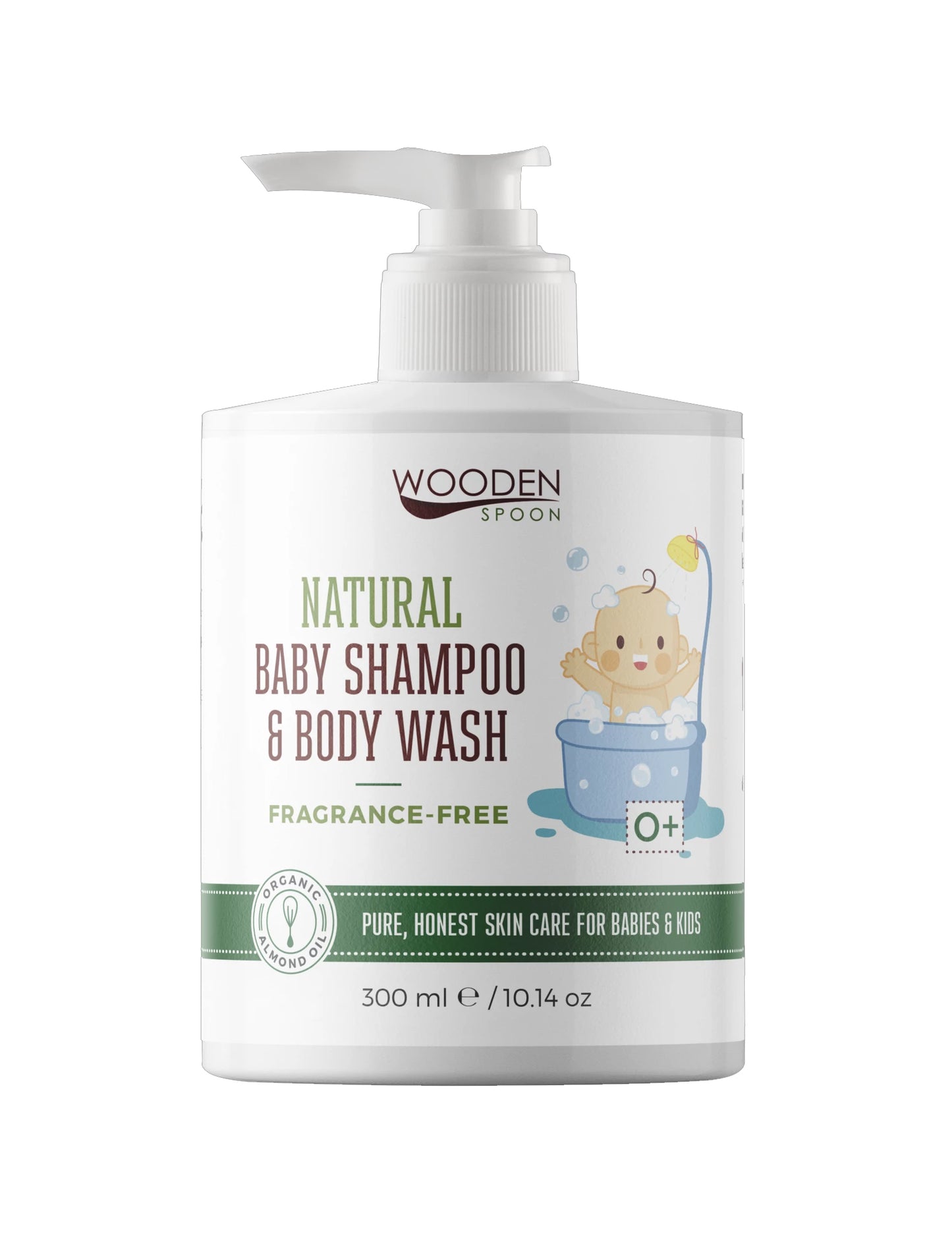 Wooden Spoon Duftfri Baby Shampoo & Body Wash – 300 ml