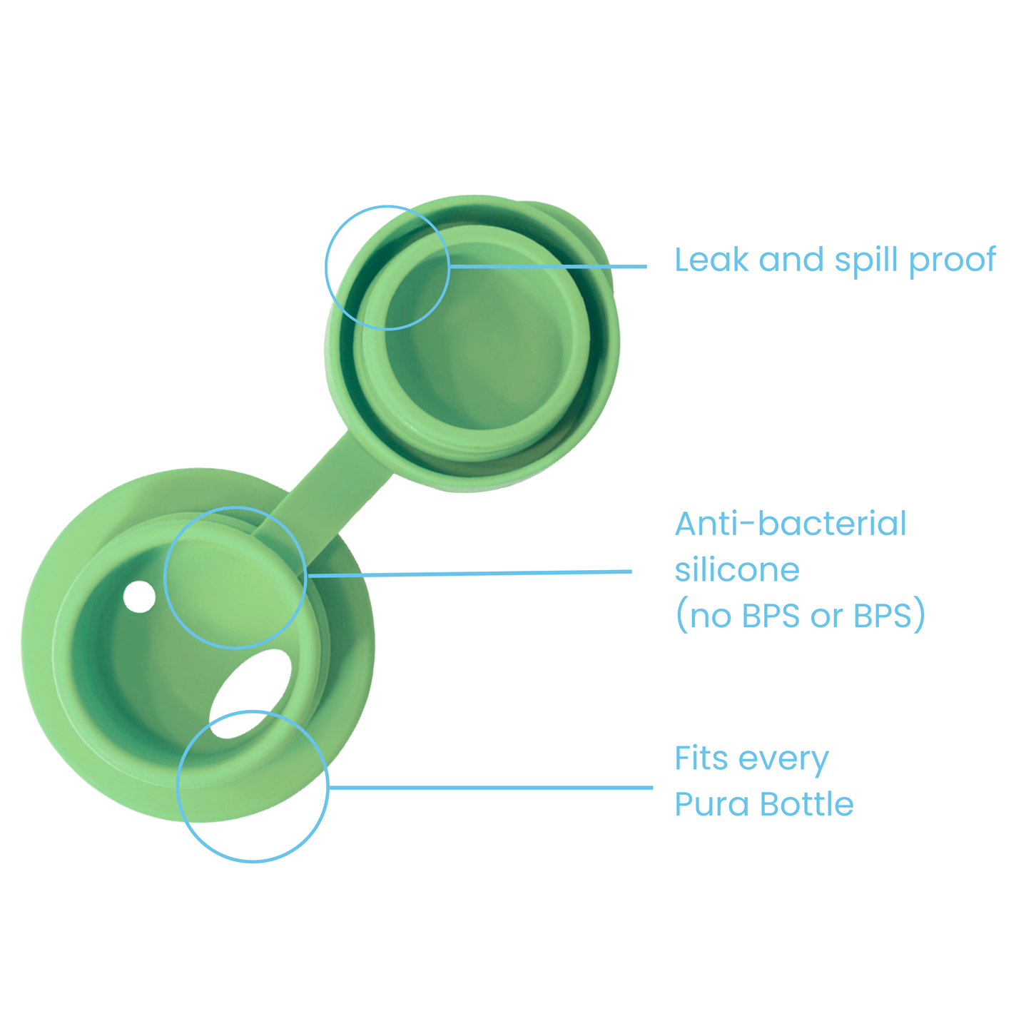 Pura Kiki Sportsflaske 325 ml / moss