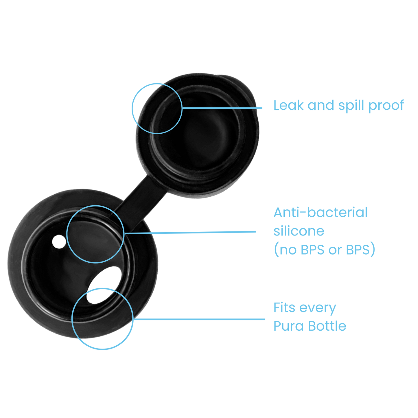 Pura Isolert Drikkeflaske 475 ml / black