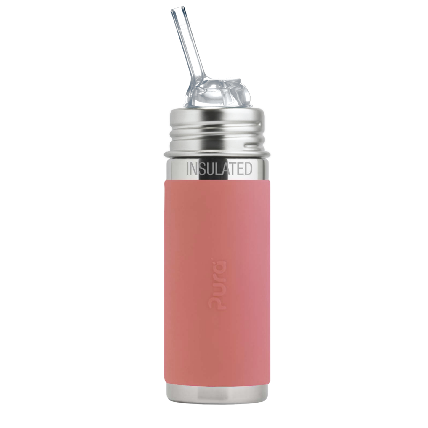 Pura Kiki Isolert Sugerørflaske Kiddo 260 ml / rose