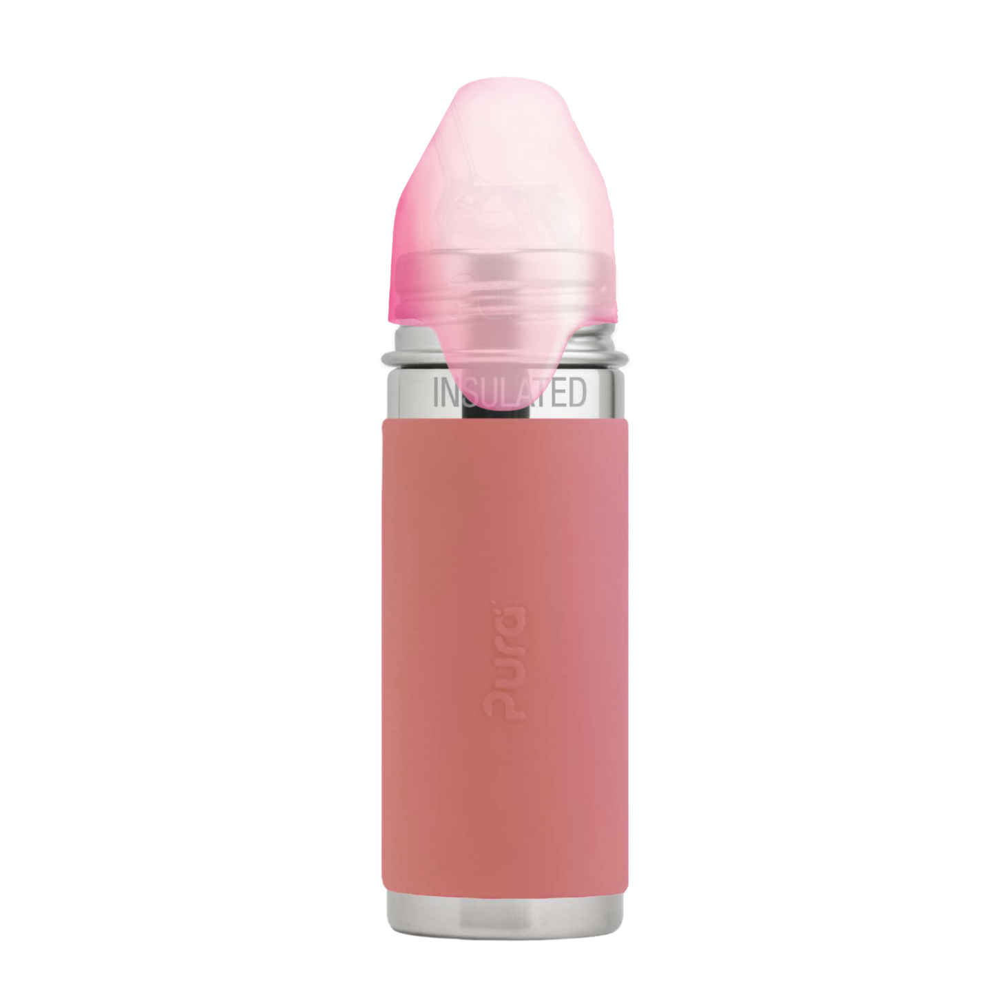 Pura Kiki Isolert Sugerørflaske Kiddo 260 ml / rose