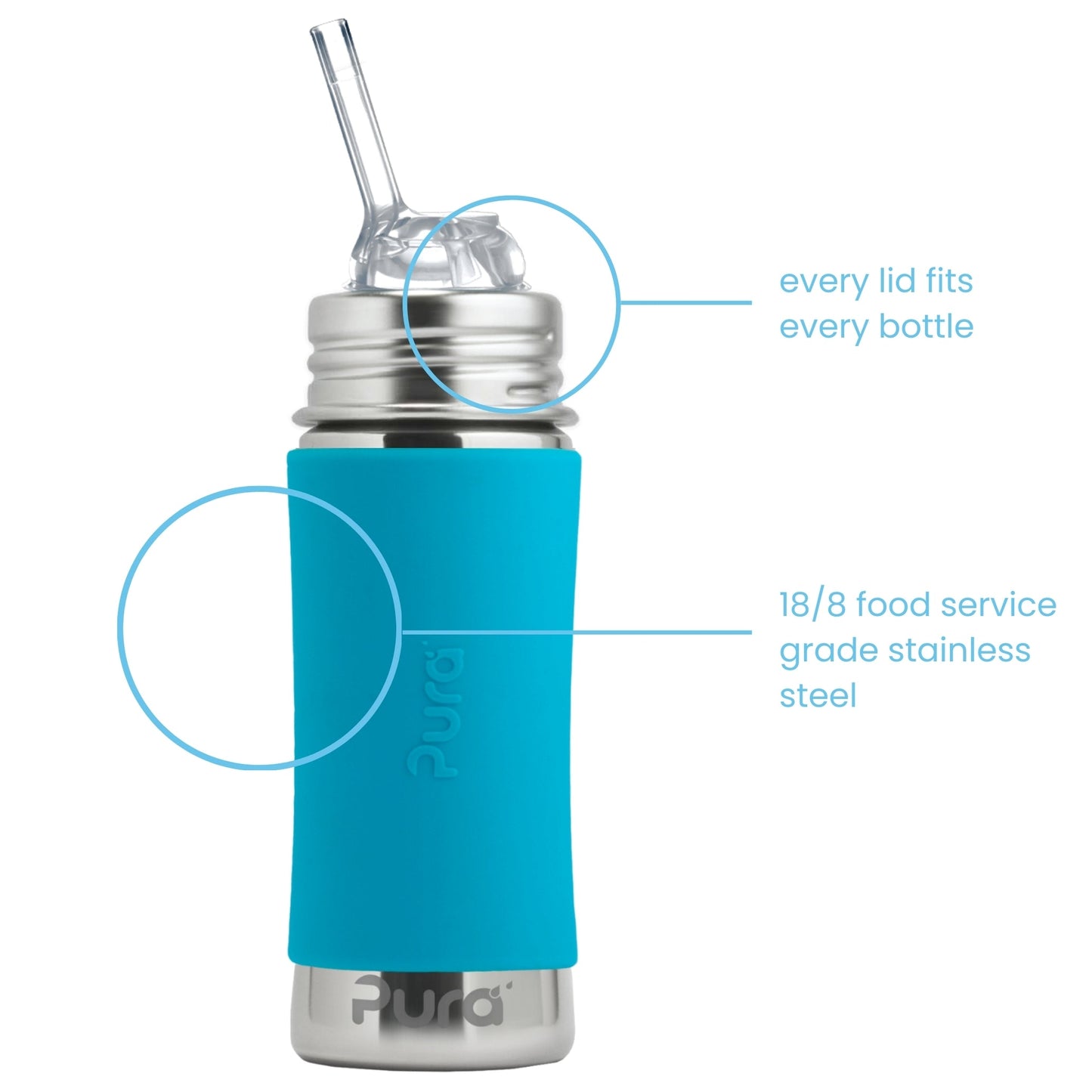 Pura Kiki Drikkeflaske 325 ml / aqua