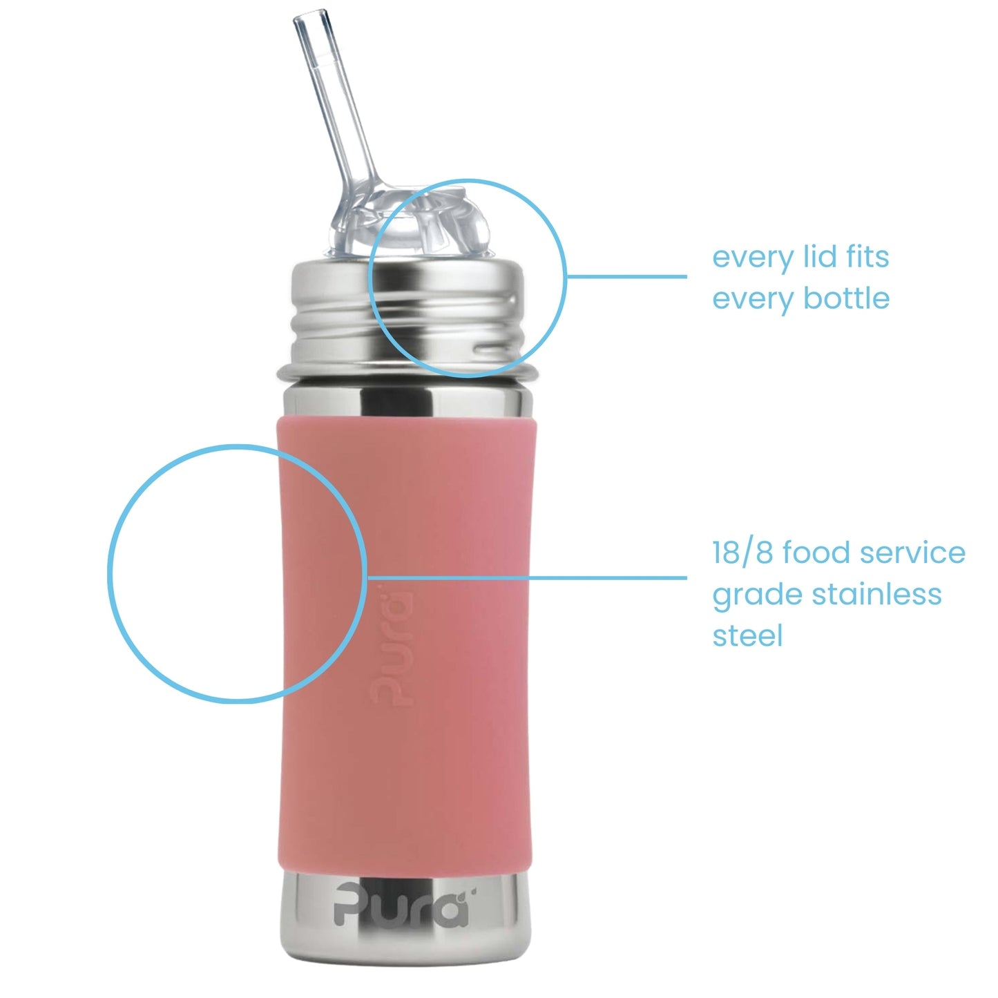 Pura Kiki Drikkeflaske 325 ml / rose